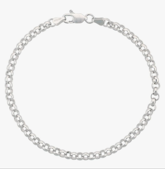 Sterling Silver Italian Rolo Chain Necklace & Bracelet 4mm Medium Thick Nickel Free sizes 7-30 inch