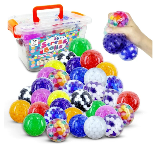 Stress Balls for Adults 9Pack Fidget Toys COSDIG Stress Balls Bulk, Squeeze Squishy Balls Toys, Stress Relief Toys, Relieve Work Anxiety, Exercise Hand Flexibility, Birthday Party Favors