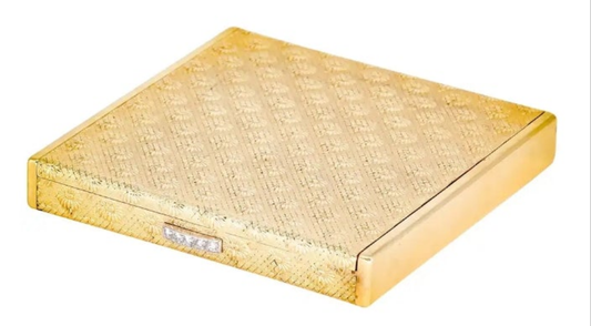18k Gold Diamond Boucheron Paris Marguerite Diamond and Gold Compact Case