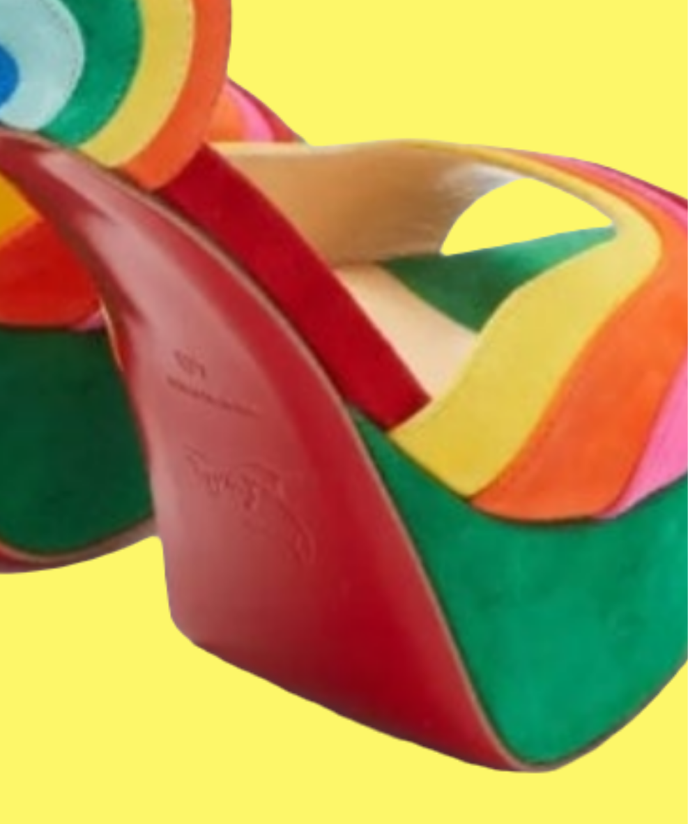 Christian Louboutin Degratissimo Alta 130 VV/Suede Sandal Heels
Multi (Women's)