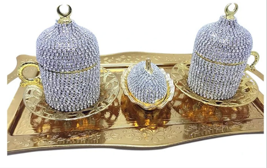 Swarovski Crystal ✔Turkish Coffee Set:
