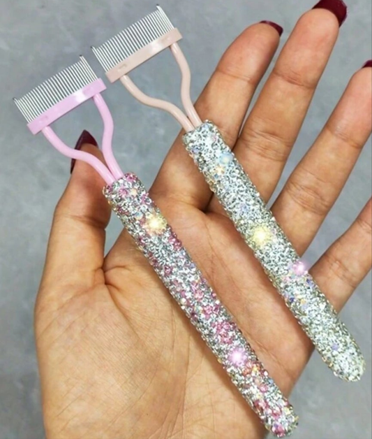 1 or 2 piece eyelash Comb rhinestone design cute material plastic