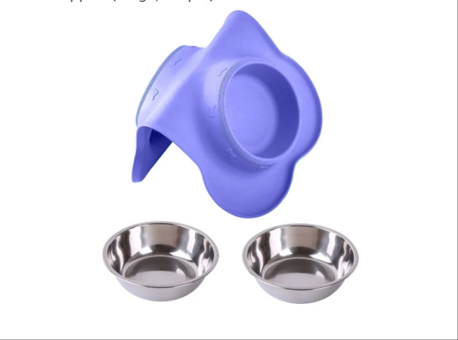 Pet Dog Bowls 2 Stainless Steel Dog Bowl with No Spill Non-Skid Silicone Mat + Pet Food Scoop Water and Food Feeder Bowls for Feeding Small Medium Large Dogs Cats Puppies (Large,