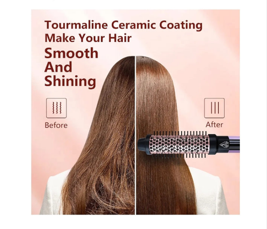 Curling Iron Set, 6 in 1 Hair Curling Wand with Curling Brush and 5 Interchangeable Ceramic Curling Wand(0.35'-1.25') Tourmaline Hair Curler, Instant Heat Up Curling Iron for Long Hair Women