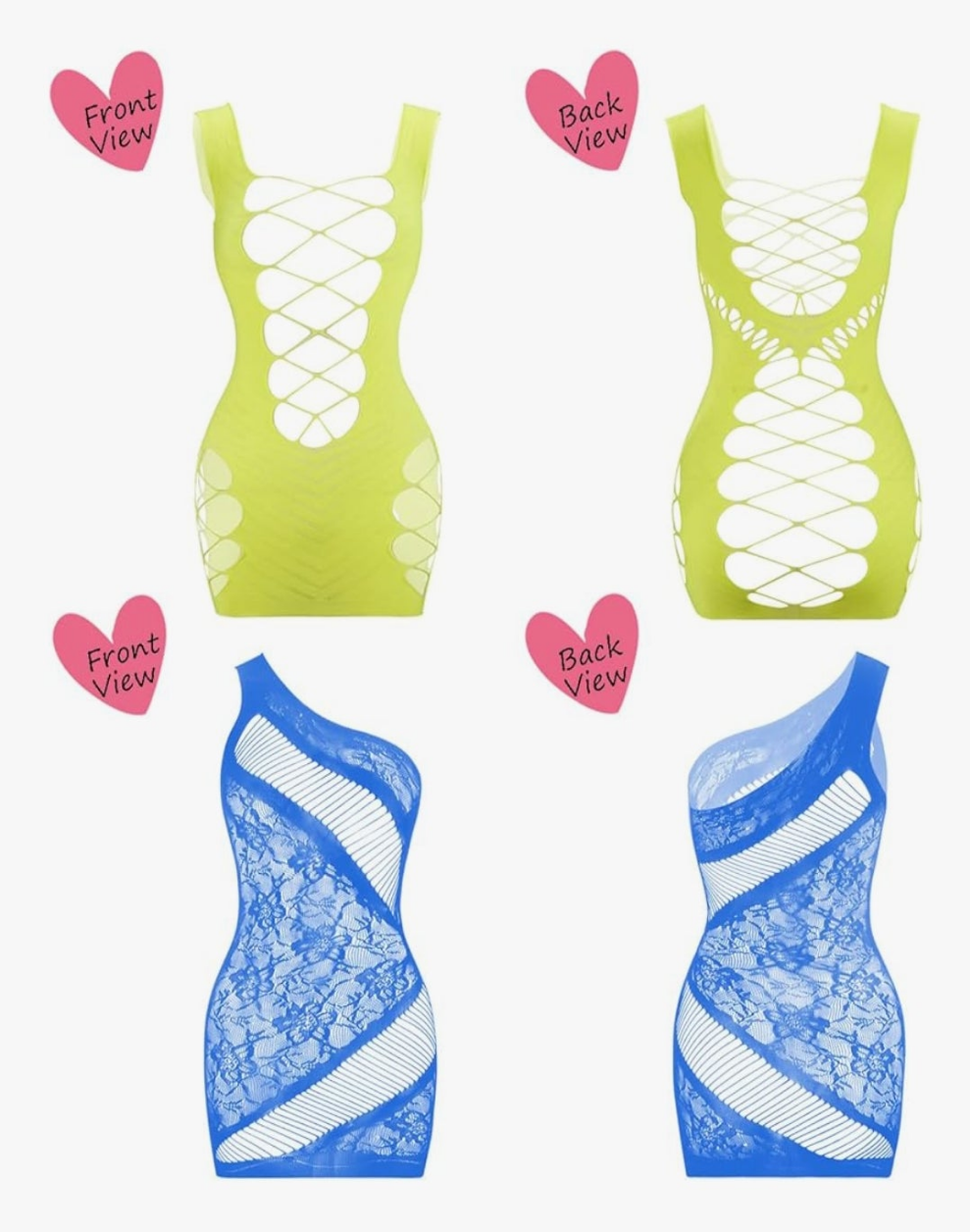 12 pack Lingerie BabyDoll Fishnet Bodysuit Sexy Nightwear(12 Pack)