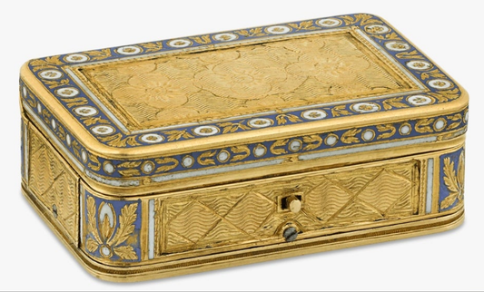 Swiss Gold and Enamel Musical Vinaigrette