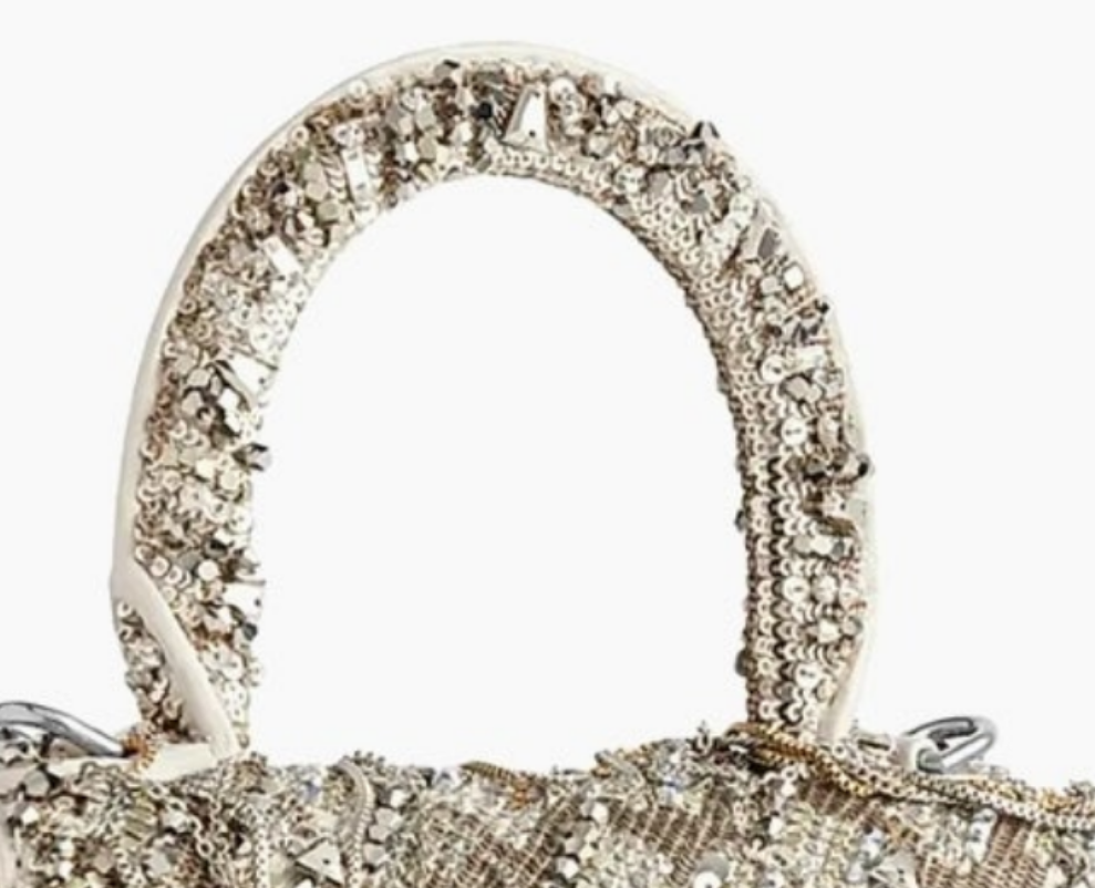 Balenciaga
Hourglass XS Top Handle Bag with Chain Embroidery