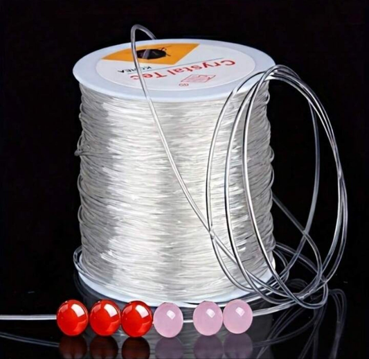 Elastic Stretchy Thread For DIY Beading, Jewelry Making, Handmade Craft Supplies - Perfect For Bracelet, Necklace, Clay Bead, Crystal String Projects - Soft,