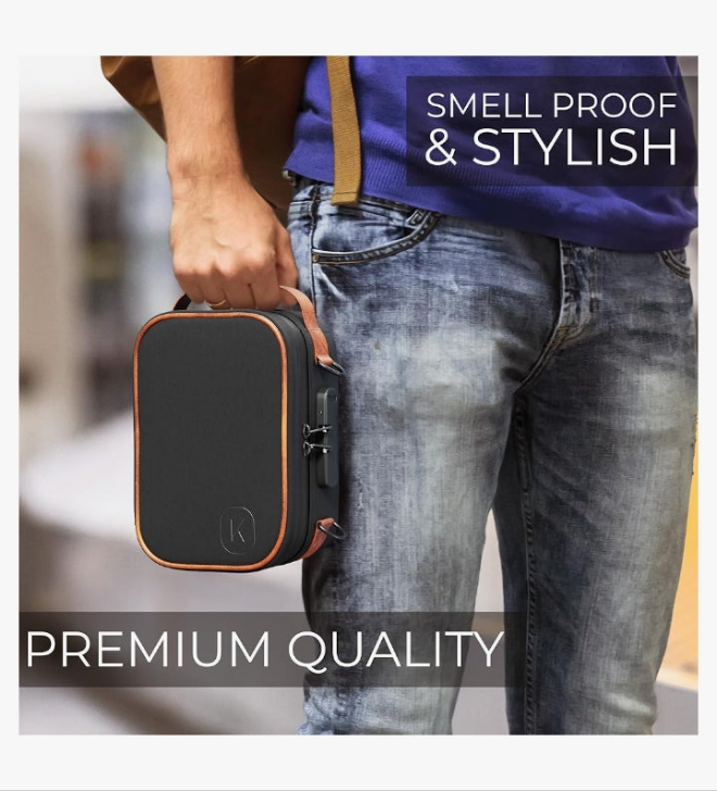 Smell Proof Odorless Bag With Easy Use Combination Lock - The Perfect Stash Container, Medicine Box And Storage Case For Your Accessories That Blocks Out Smells And Strong Odors