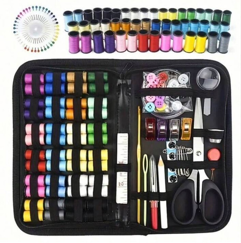 1 Set Adult Sewing Set - Beginner Basic Manual Sewing Kit, Travel & Emergency Repair, Random Color - For Beginners & DIY Enthusiasts - Perfect Gift For Crafting Lovers