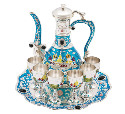 Foreign Tea Set Gecenia Castle Patterned Tea Set & Wine Set cute 😍