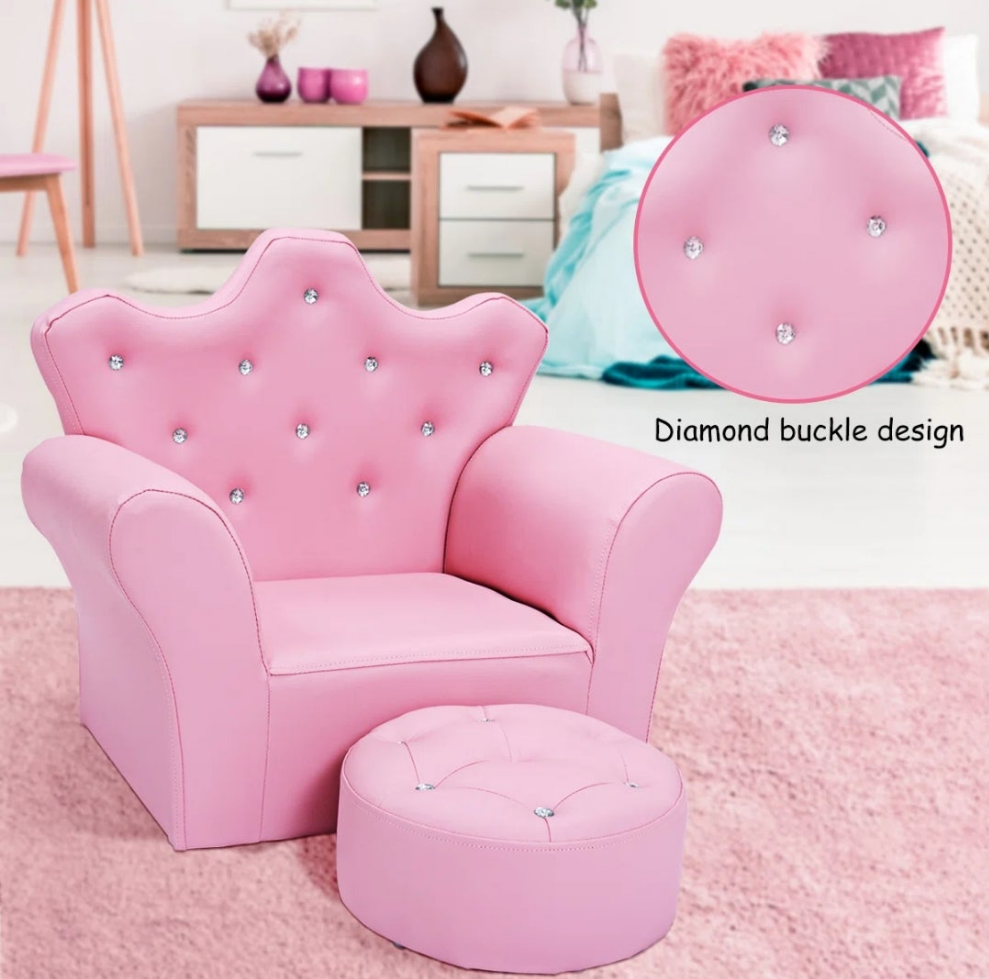 Kids 7'' Club Chair Chair and Ottoman