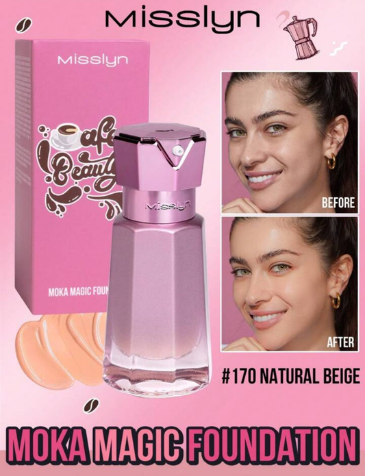 Magic Foundation, Foundation, Foundation-Nude, Oil Control Foundation, 30ML, Long-Lasting, Full Coverag, Liquid Foundation, Cover Under Blemishes, Skin Discoloration, Brightening, Non-Oxidizing, Valentine'S Day, Winter, Y2K Makeup Party, Holiday, New Year