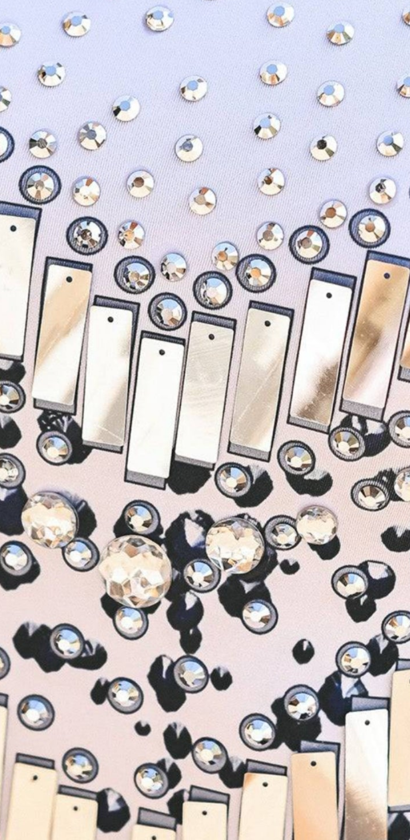 Sequin Rhinestone Dress White And Silver COCOMONEY