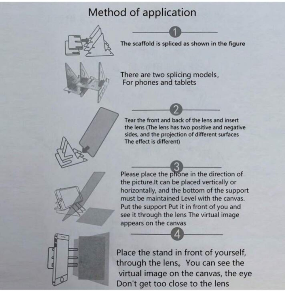 Portable Optic Drawing Board Sketching Tool, Sketch Tool, Sketch Art Projector - For Artists And Beginners To Trace Reflected Sketches, Compatible With Smartphones And Tablets