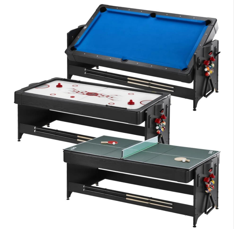3 in 1 Air Hokey, Pool, Table Tennis Multi-Game Table