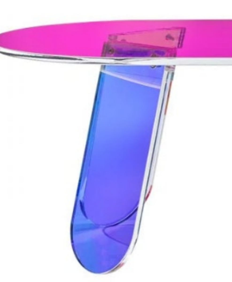 Acrylic Coffee Table with gloss finish multicolored