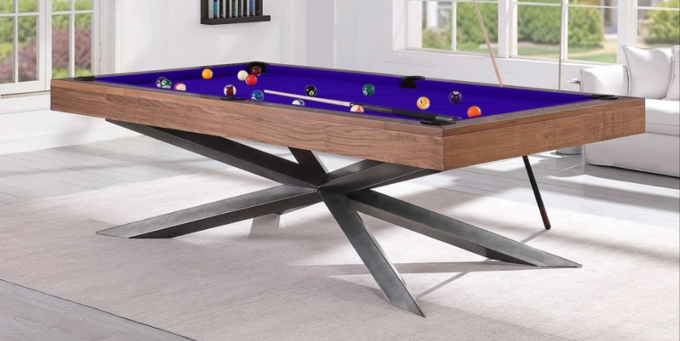 8' Slate Pool Table New Style with pool balls Included with wood top cover 1 free special cue ball from Cocomoney Included