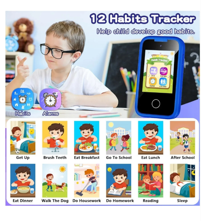 Multi-function Touchscreen Kids Smart Phone for 3-12 Year Old Boys Girls
Luoba new upgrade multi-function kids smartphone,lots of fun, No need to connect, No download the APP easy to use, is compact and lightweight, and portable