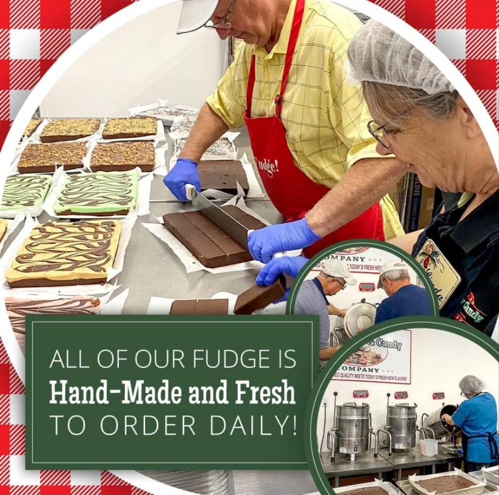 Pistachio Nut, Fresh Artisan Fudge, Real Butter, Gourmet Candy, Half Pound Package