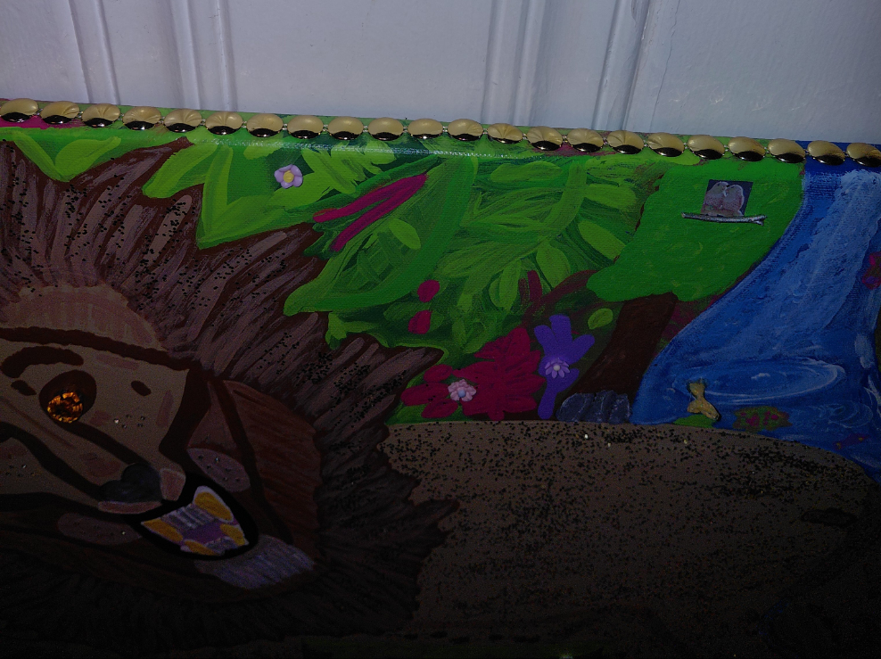COCOMONEY ART King Of The Jungle 1 of 1 custom acrylic painting on canvas 14×18 inches