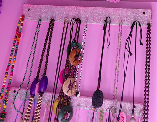 Custom jewelry holder 2 pieces pink bling by COCOMONEY