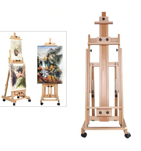 Studio Easel, Dual-Purpose Floor Folding Sketching Easel For Painting, Sketching, Display, Etc