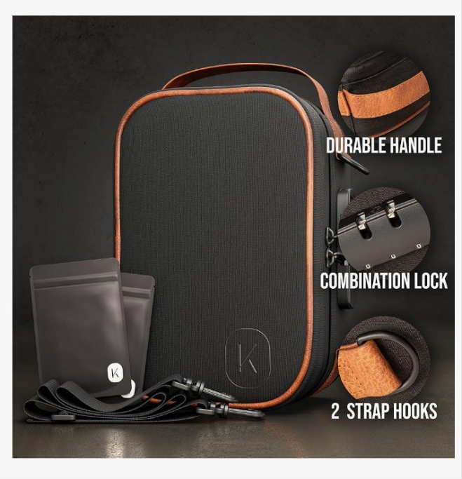 Smell Proof Odorless Bag With Easy Use Combination Lock - The Perfect Stash Container, Medicine Box And Storage Case For Your Accessories That Blocks Out Smells And Strong Odors