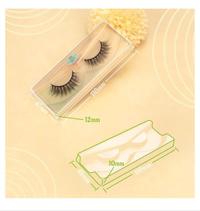 Faux Mink Lashes 50 Boxes 10 Styles Eyelashes Volume Lashes 10 Portable Individual Boxes 10-20mm Mixed Natural Look Lash 3D False Eyelashes