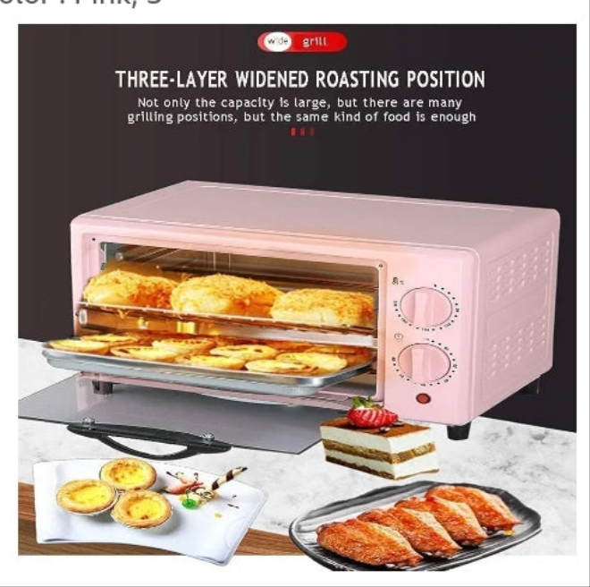 oven mini oven air fryer oven 12L Mini Oven,Multi-Function Convection Countertop Toaster Oven Electric Toaster Oven Toaster Ovens Countertop Toaster Oven Air Fryer, (Color : Pink) (Color : Pink, S