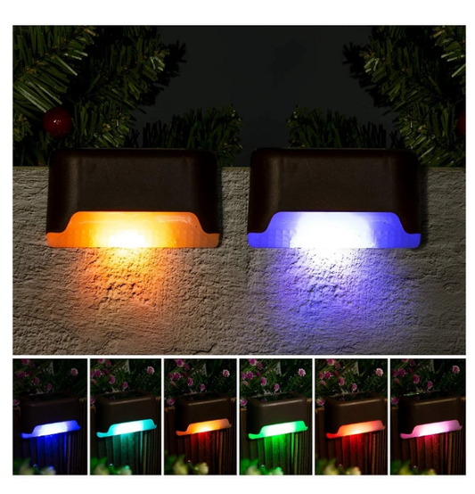 Color Changing Solar Deck Lights, 16 Pack Waterproof LED Lights for Decks, Stairs, Fences, Yards and Patios