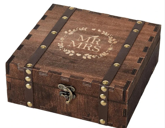 Wedding Keepsake Box with Lids Wood Memory Box Storage Box Bridal Shower Gifts Wedding Engagement Couples Gifts Mr Mrs Christmas Gifts