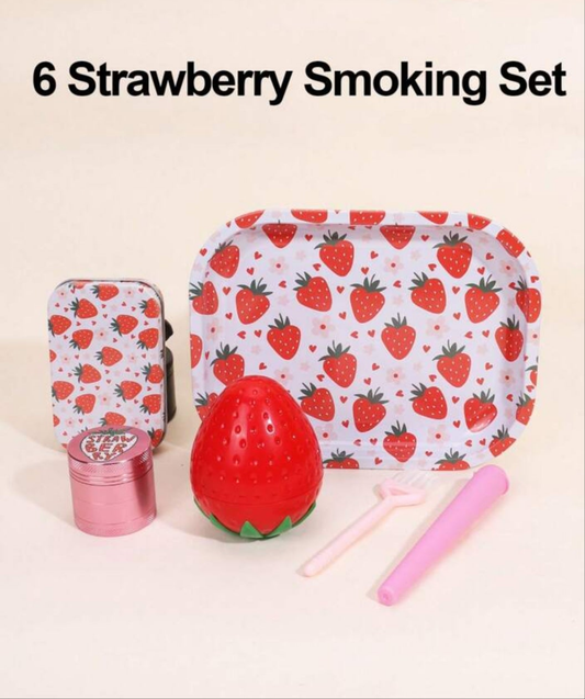 6-Piece Combination Smoking Set, Exquisite Smoking Gift, Including Cigarette Tray, Tinplate Box, Aluminum Alloy Grinder, Tube, Small Brush, Cigarette Paste Box, Can Be Given To Fri6-Piece Combination Smoking Set, Exquisite Smoking Gift, Including Cigarett