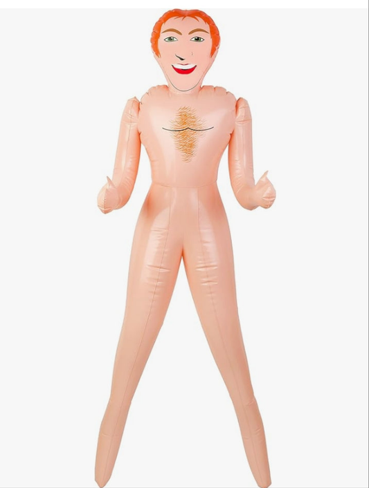 GINGER JOHN Inflatable Blow Up Doll Bachelorette Parties Photo Booth Prop 150cm Hunk Bridal Shower Wedding Fun Bachelor Party Accessory