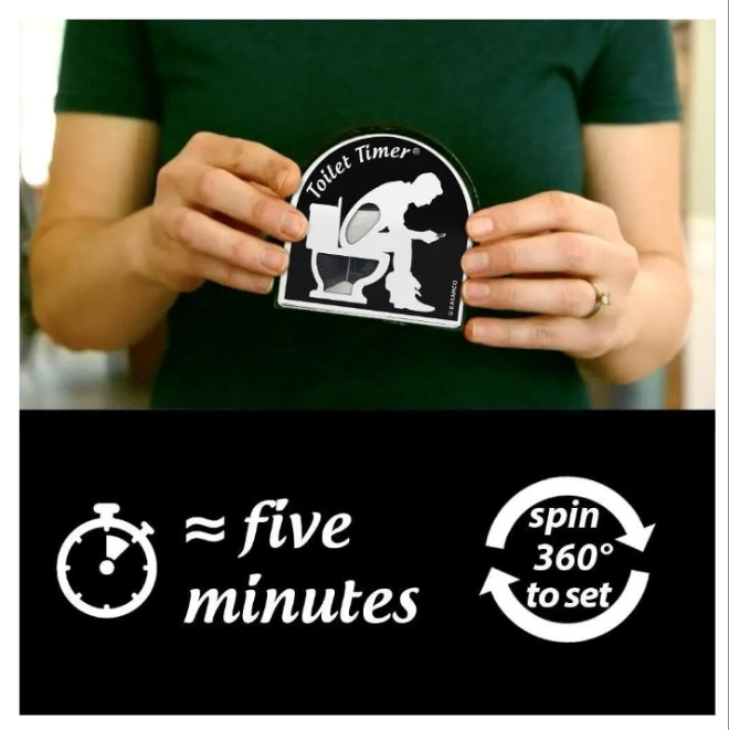 The Original Toilet Timer (Classic), As Seen on Shark Tank. Funny Gift for Men, Husband, Dad, Son, Birthday, Christmas, Stocking Stuffer.