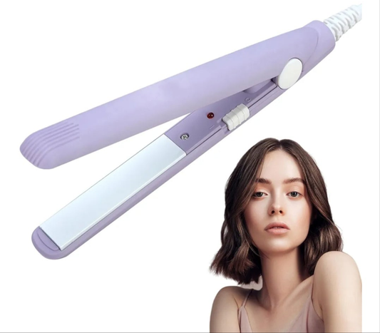 Hair straightener purple hot iron mini