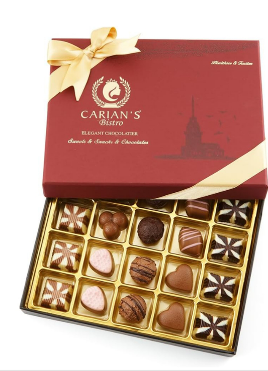 Chocolatier Holiday Assorted Gourmet Chocolate Gift Box, Dark, Milk, White Chocolates & Truffles Treats for Thank you, Anniversary, Christmas Candy Gift for Family, Friends and Thanksgiving