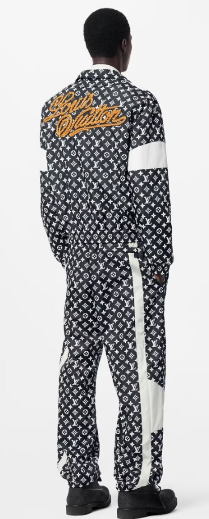 Louis Vuitton Monogram Printed Technical Track Pants And Monogram Printed Technical Track Top 2 piece outfit