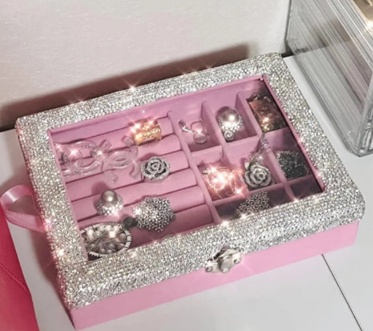 Sparkly Jewelry Box Organizer - Elegant and Functional Storage for Your Precious Bling