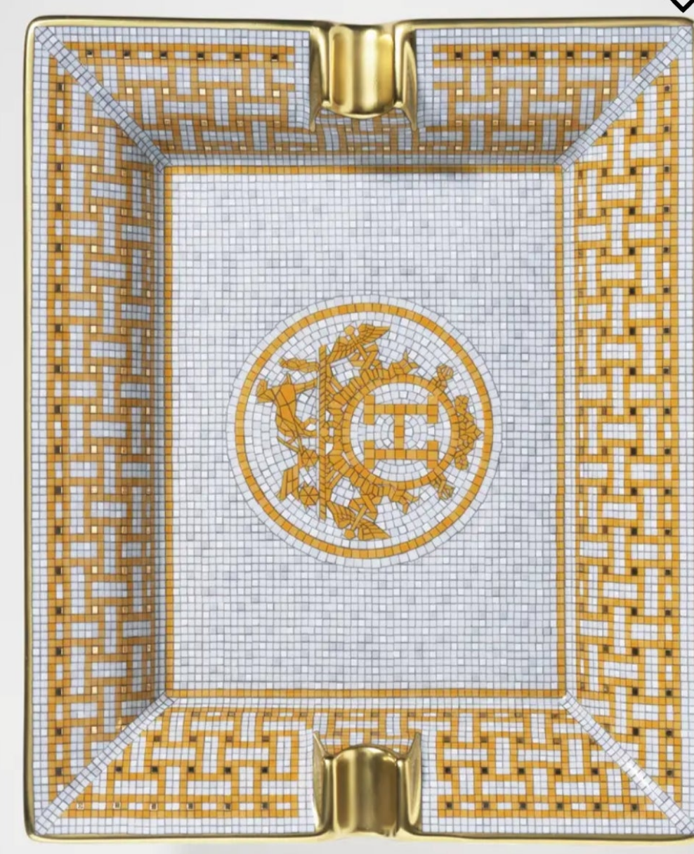 Hermes
Mosaique AU 24 Gold Rectangular Ashtray