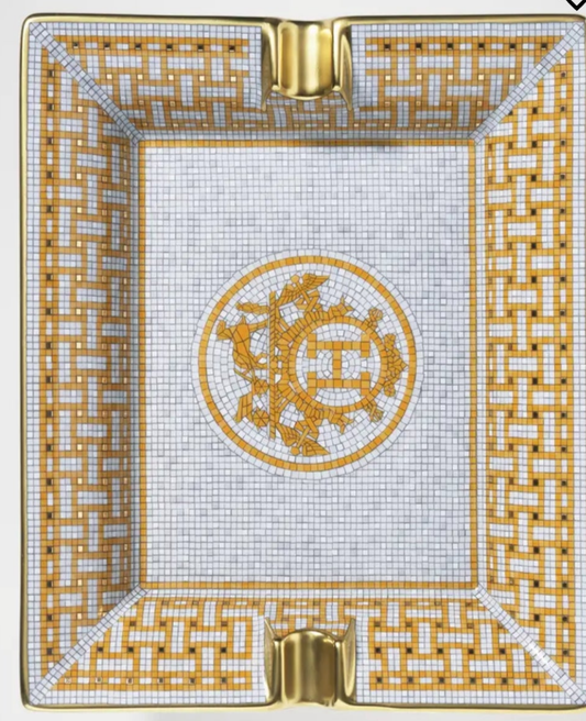 Hermes
Mosaique AU 24 Gold Rectangular Ashtray