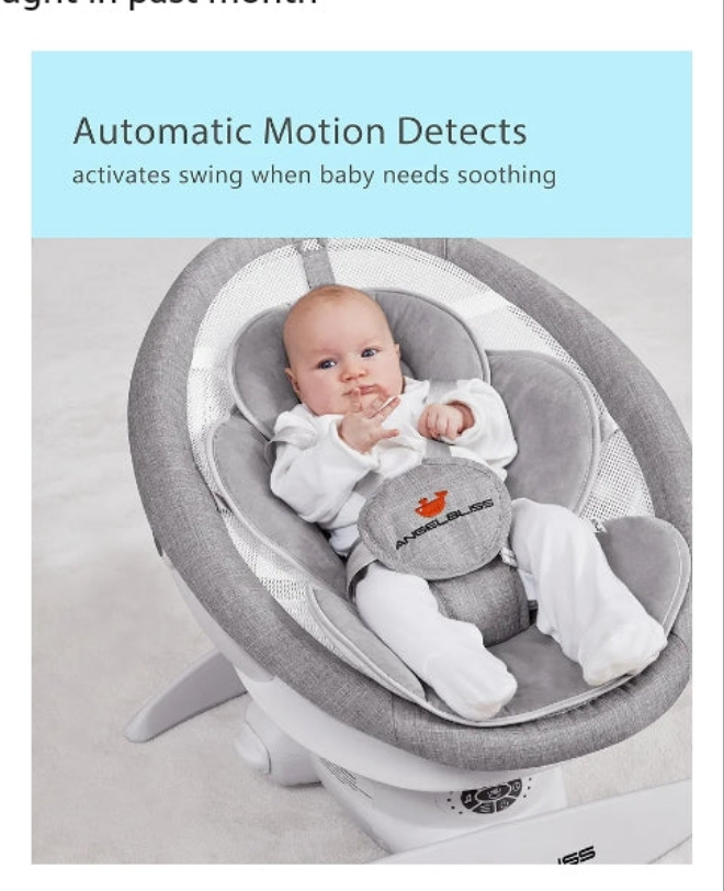 Baby Swing for Newborn Infant Toddler. Elevate Baby's Comfort & Joy-Ultimate 3-in-1 Rocker, Stationary Seat, Swing with Toys, Motion Detection, Bluetooth, and More