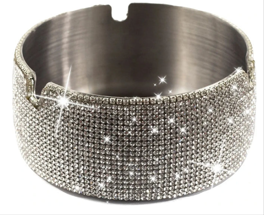 Glitter Ashtray Sparkle Ashtray Diamond Bling Ashtray Rhinestone Ashtray for Home Office Indoor Outdoor Patio Use