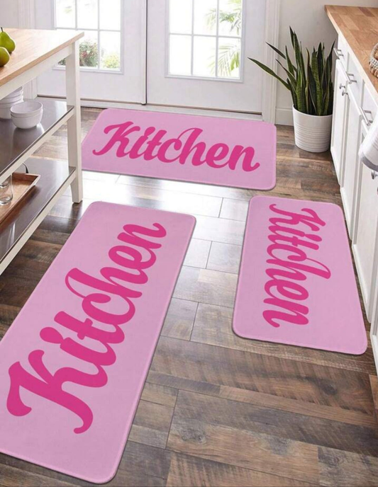 1pc Kitchen Non-Slip Floor Mat ,Room Decor pink