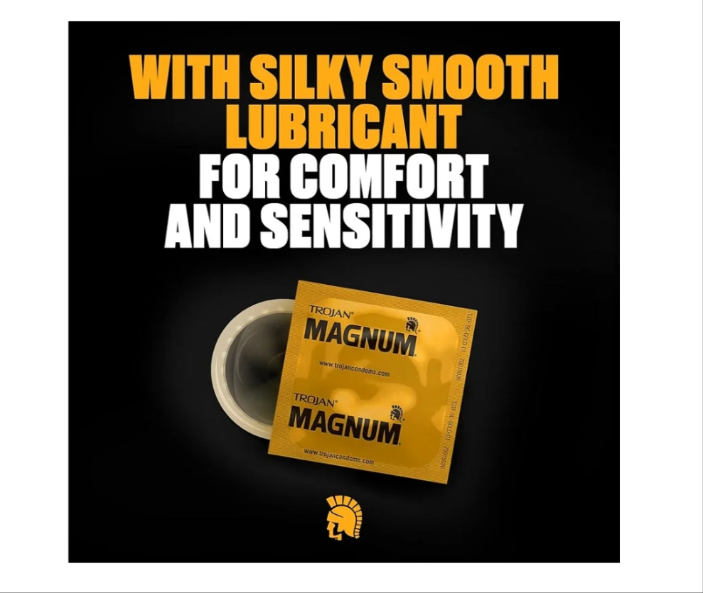 Condoms Magnum Lubricated Large Condoms, Comfortable and Smooth Lubricated Condoms for Men, America’s Number One Condom, 36 Count Pack