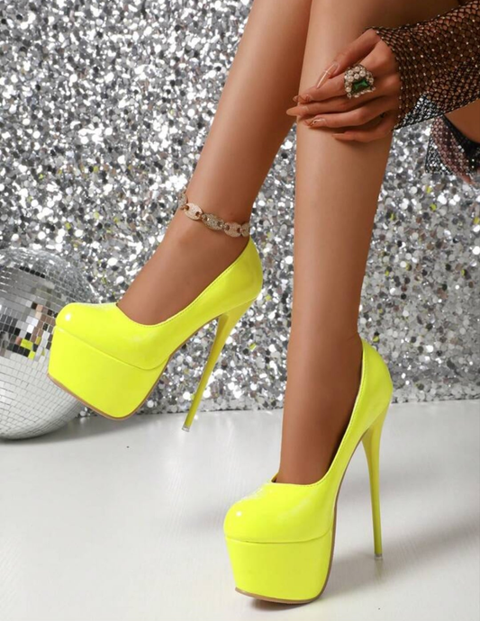 17CM Super High Heel Waterproof Platform Thick Sole Premium Quality Women Shoes, Thin Heel, All Season