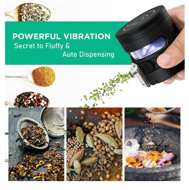 Manual Grinder Automatic Dispenser Large 2.5" Aluminum Alloy (Red), For Home & Kitchen Only