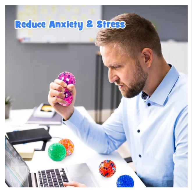 36 Pack Stress Balls Set for Adults, Squishy Fidget Toys with High Resistance, Colorful Squeeze Balls, Relieve Stress and Anxiety