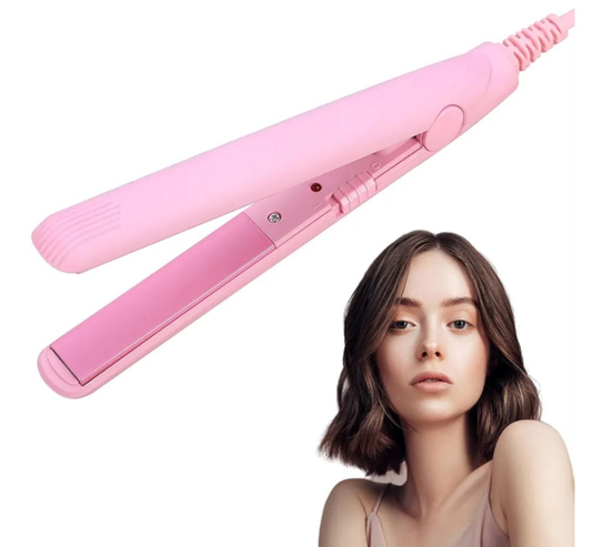 Hair straightener hot iron pink mini