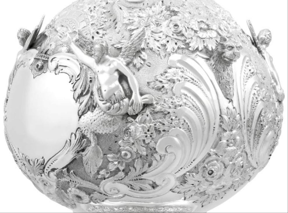Stunning 925 Victorian Sterling Silver Jug in The Armada Style